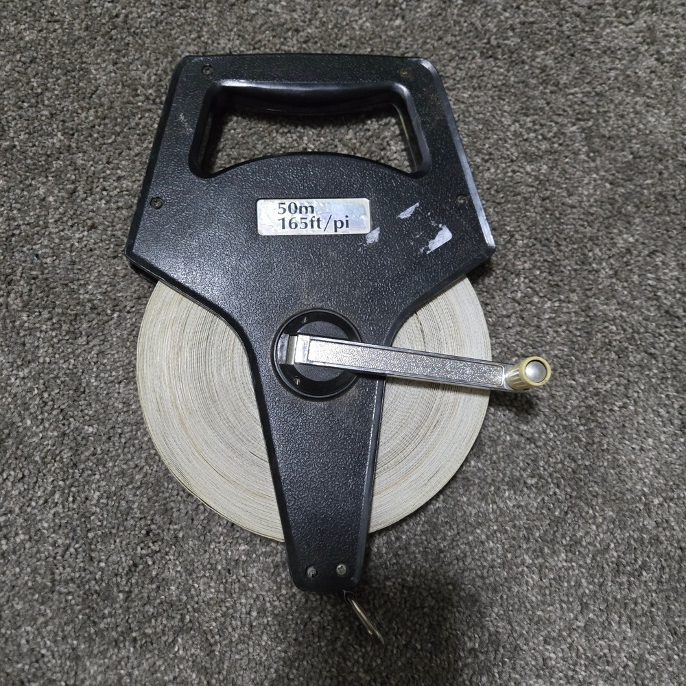 50m/165ft Fiberglass Measuring Tape Open‎ Reel Long Distance Measure Tool